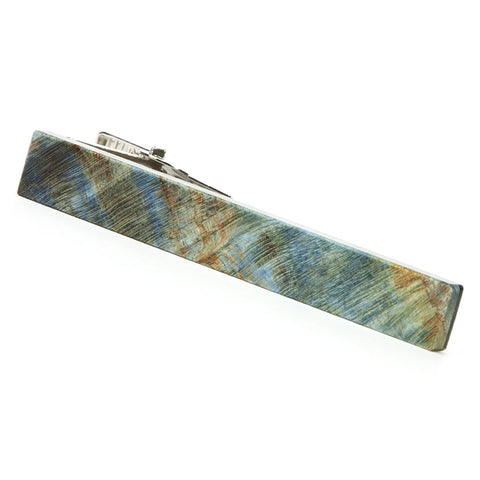 Blue Maple Wooden Tie Clip | One-of-a-kind Tie Clip