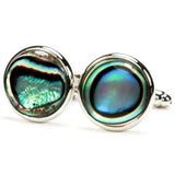 Abalone Shell Silver Cufflinks | One-of-a-Kind
