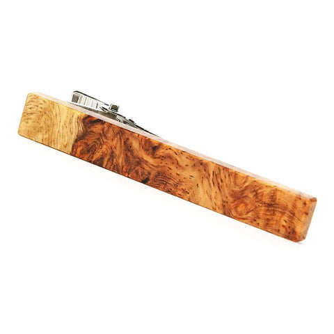 Amboyna Burl Wooden Tie Clip