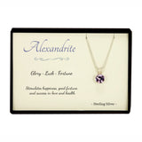 Alexandrite Sterling Silver Pendant Necklace in Gift Box