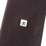 Sterling Silver Initial Tie Tack on Tie