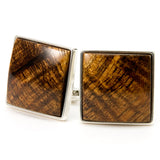 Hawaiian Koa Sterling Silver Cufflinks