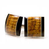 Hawaiian Koa Ebony Holly Wood Cufflinks