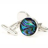 Paua Shell Silver Cufflinks Backs